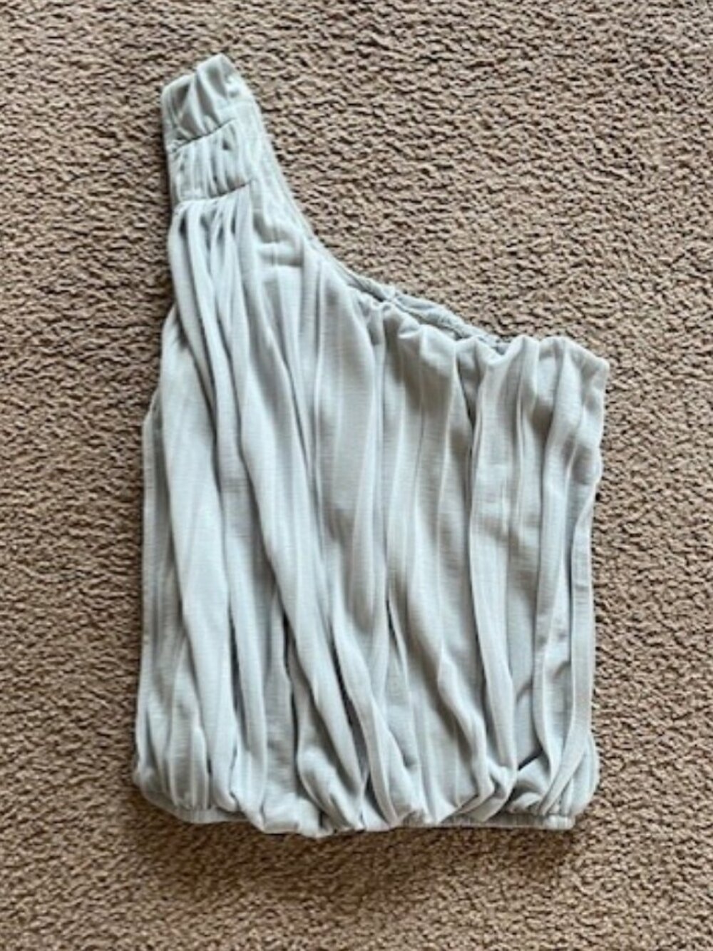 New Free People One Shoulder Hello Gorgeous Pleated tank top blouse Size XS
